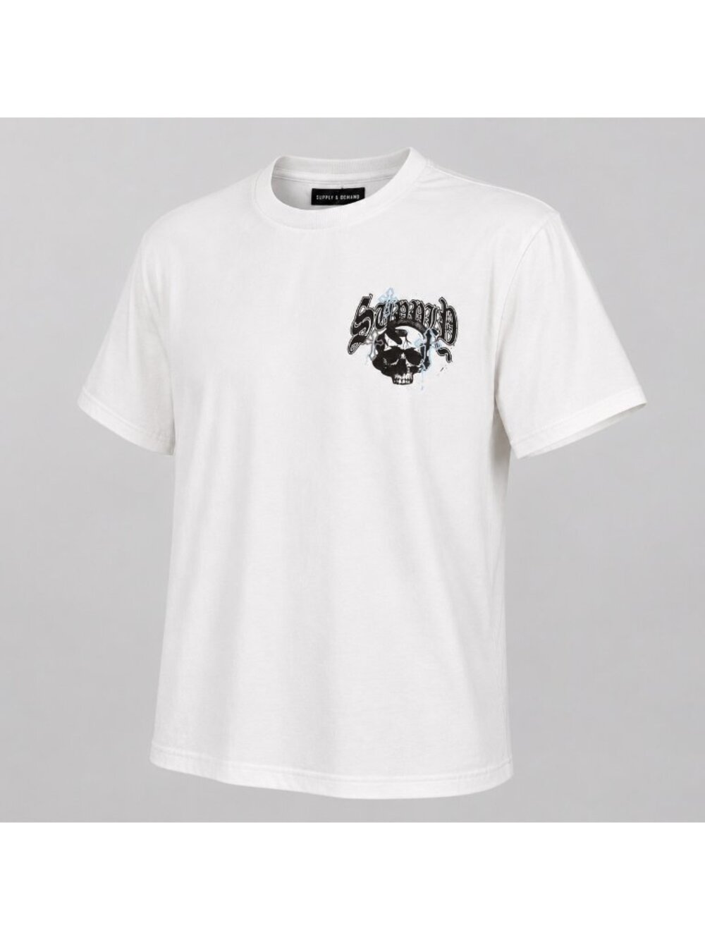 Supply & Demand Skull Graphic T-Shirt Mens XL White New York Streetwear Cotton